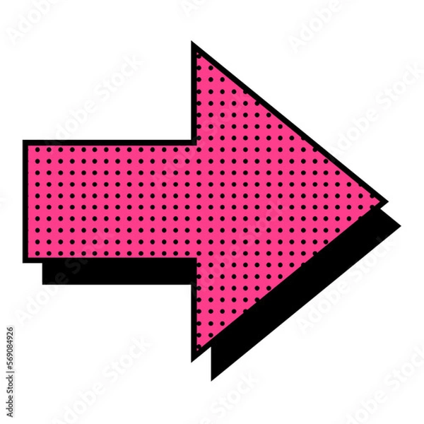 Obraz 90s Geometric Shape Dot Halftone