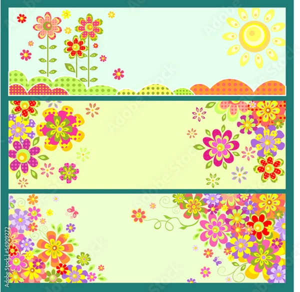 Fototapeta Horizontal greeting cards