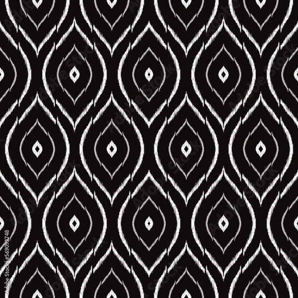 Fototapeta Geometric ethnic oriental ikat gypsy folk Mexican mexico indian tribal aztec Boho motif African American native seamless pattern traditional Design for background, carpet, wallpaper, clothing, textile