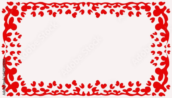 Fototapeta Abstract background with a red frame