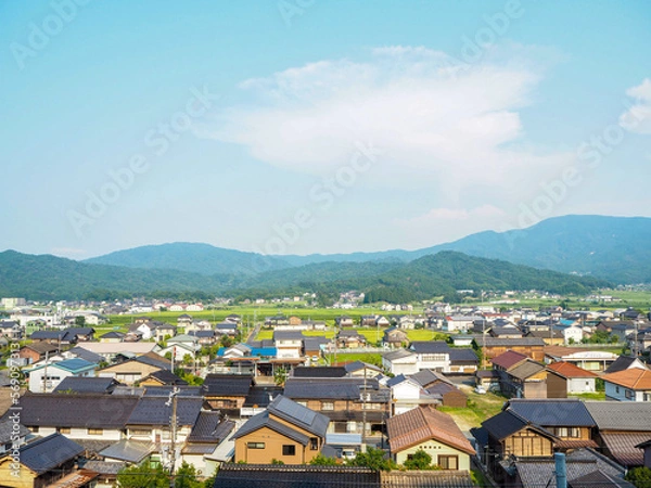 Obraz 田舎の街並み（8月）