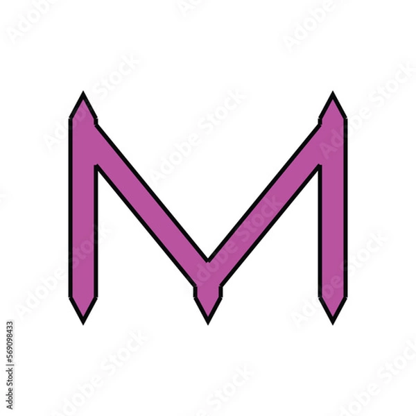 Fototapeta loggo M vector design illustration