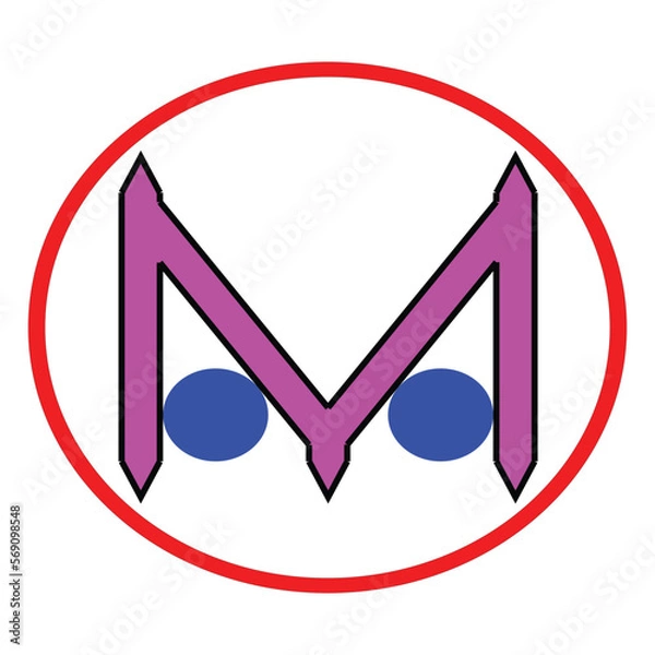 Obraz loggo M vector design illustration