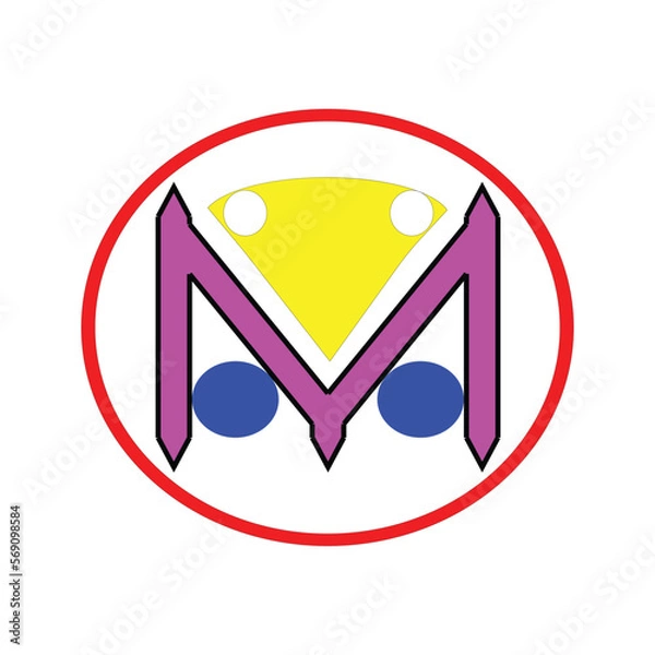 Obraz loggo M vector design illustration