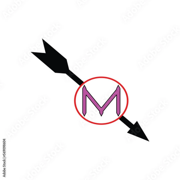 Fototapeta loggo M vector design illustration