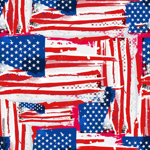 Obraz Flaga USA bezproblemowe tło.