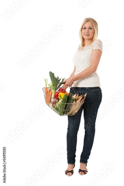Fototapeta Gemüseeinkauf - Ganzkörper