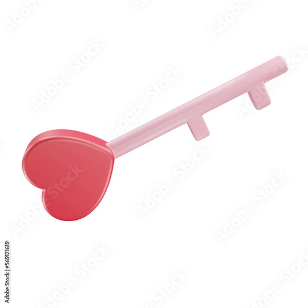 Fototapeta 3d love key