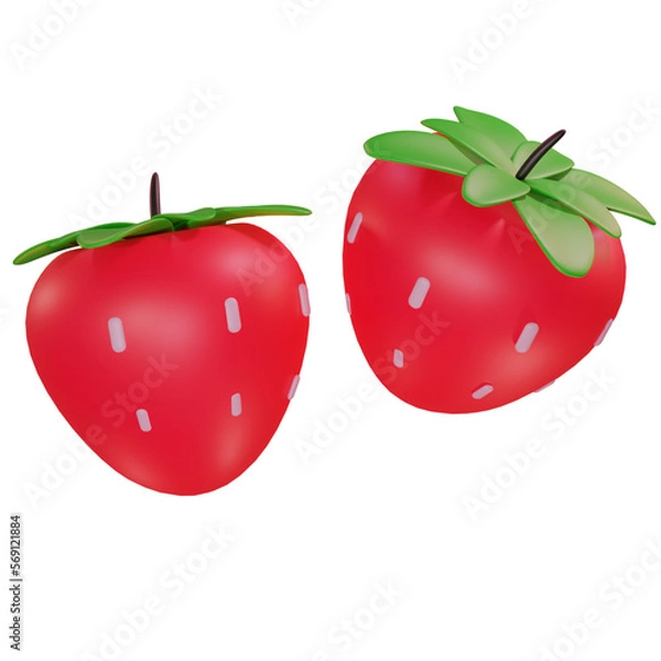 Fototapeta 3d Red Strawberry