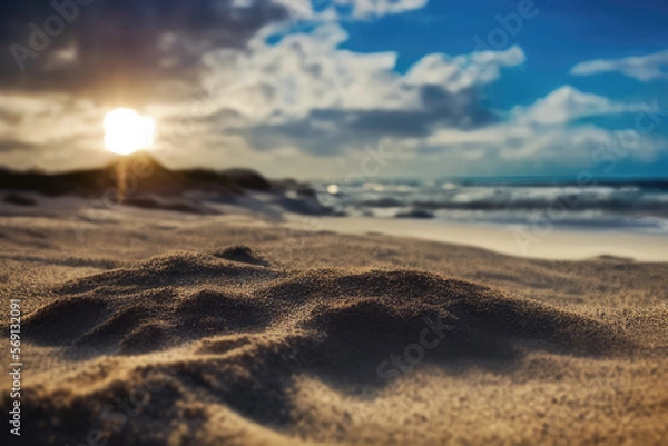 Obraz sunset on the beach in thailand enjoying a moment of zen as a digital nomad