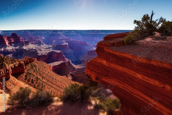 Obraz at the grand canyon national park in the summertime holiday