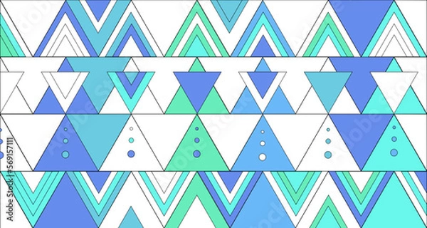 Fototapeta Graphic triangles. Ornament