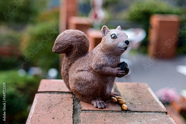 Obraz squirrel on a fence