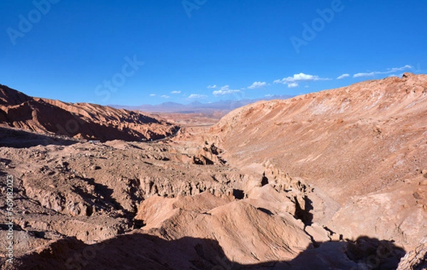 Fototapeta view of moon valley in atacama desert, chile