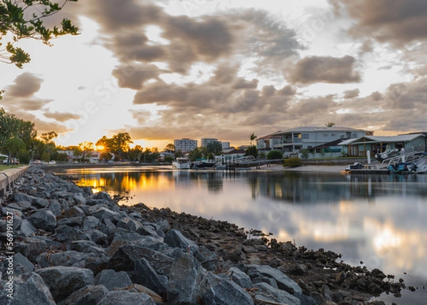 Obraz Biggera Waters - Sunset over the river