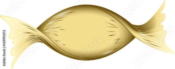 Obraz Isolated wrapped candy on a white background.