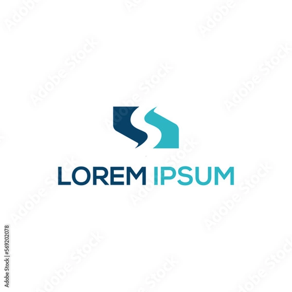 Fototapeta A Modern and Elegant S Letter Logo Design