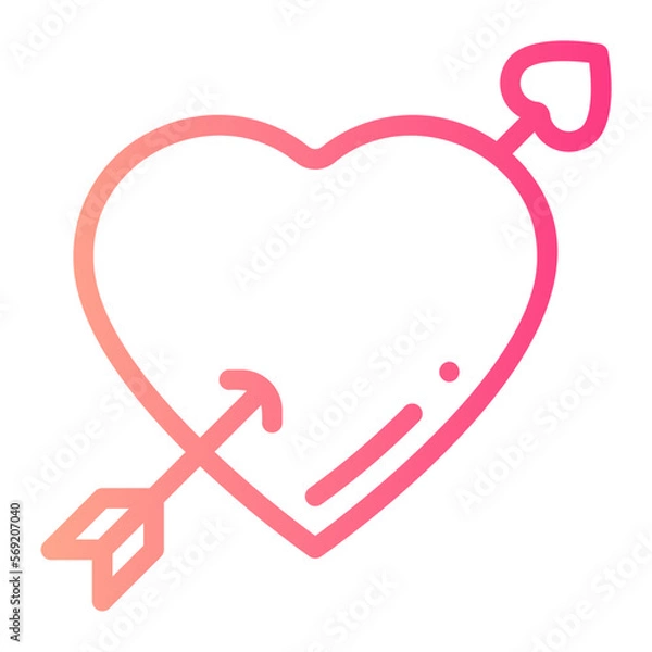 Fototapeta cupid gradient icon