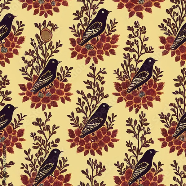 Obraz seamless pattern with birds