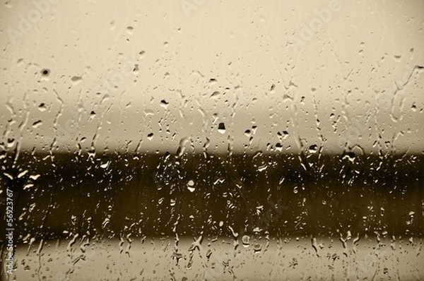 Fototapeta Rain drops on window