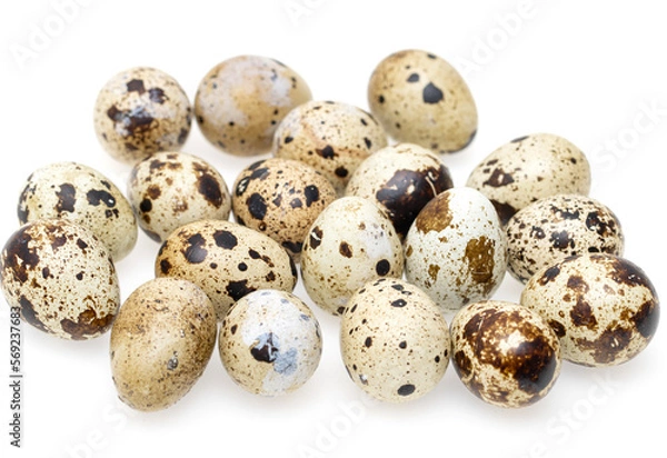 Obraz quail eggs on a white background