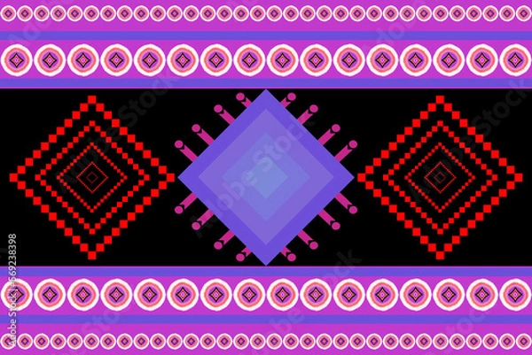 Fototapeta Ethnic boho seamless pattern. Tribal pattern. Folk motif. Textile rapport.