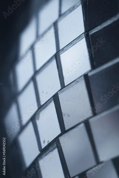 Obraz Discoball dark theme super close up macro texture