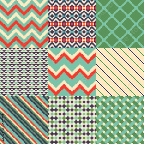 Fototapeta Seamless patterns
