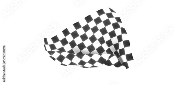 Fototapeta grid abstract background chess checkered flag finish line victory 3d rendering