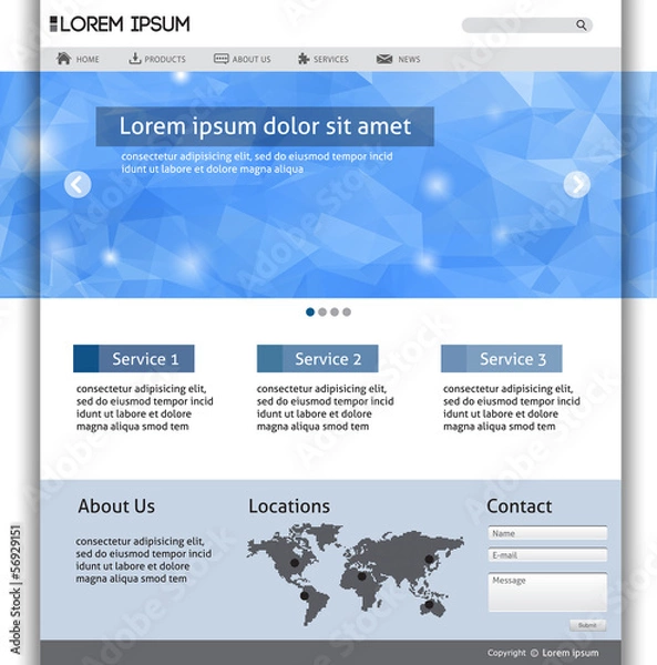 Obraz Web Design Website Elements Template
