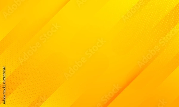 Fototapeta abstract modern yellow background with stripes and halftone