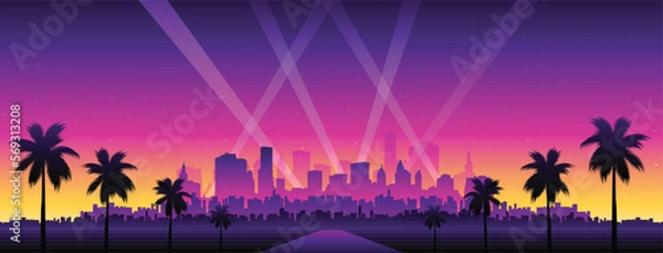 Obraz Hollywood panoramic cityscape background