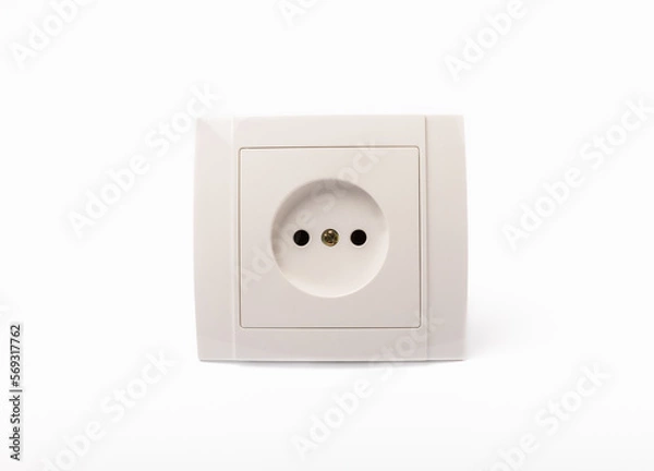 Fototapeta Socket isolated on white background.