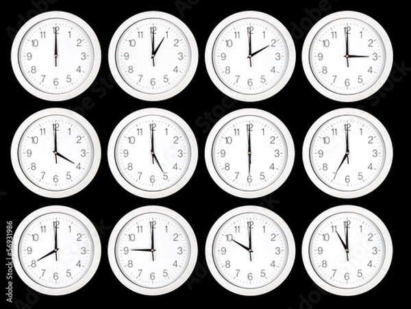 Obraz Set of clock faces