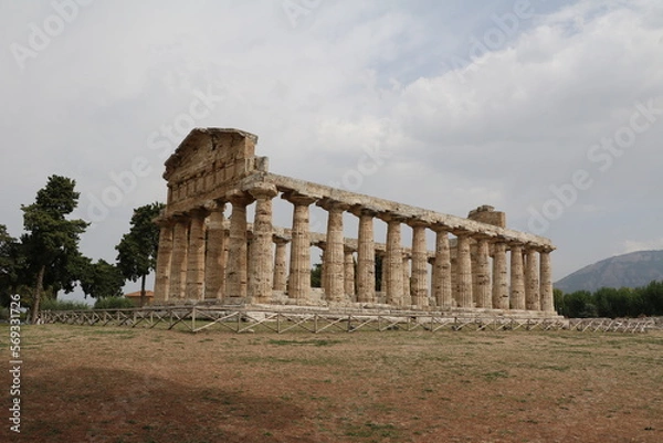 Fototapeta Temple of Athena in Paestum, Campania Italy