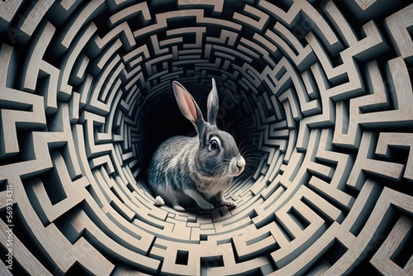 Fototapeta Dziura królicza | Technologia Blockchain | Generatywny AI