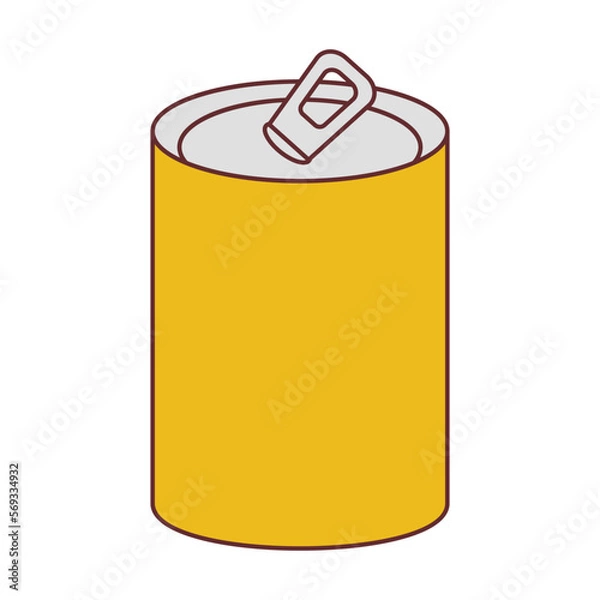 Obraz Funky, hipster sticker of drink in groovy style