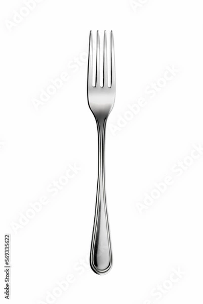 Fototapeta Fork isolated on white background