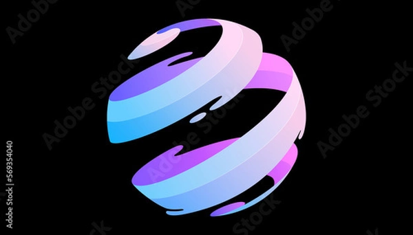 Obraz Circulo multicolor con fondo negro