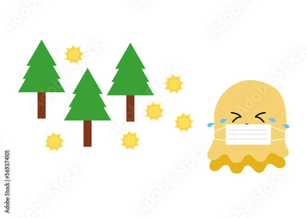 Obraz 花粉症で悩む妖精