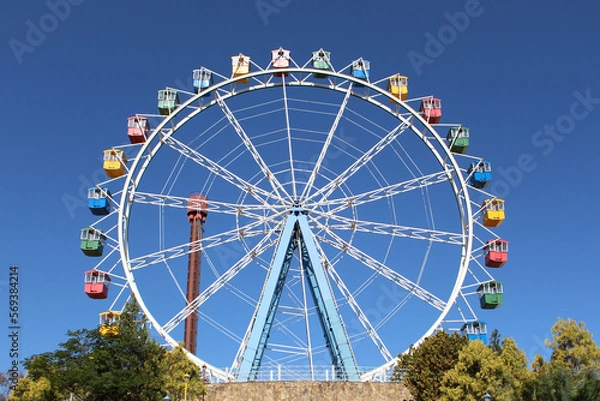 Obraz ferris wheel on a sky