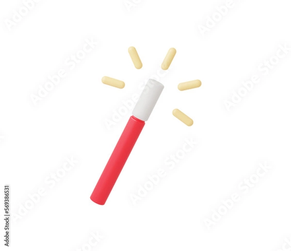 Fototapeta 3d Realistic Magic wand vector Illustration