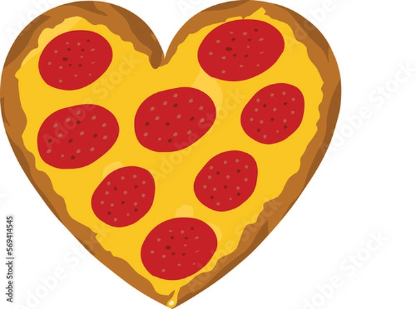 Fototapeta  corazon de pizza