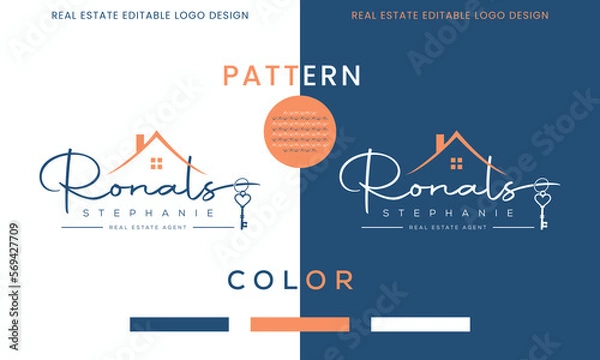 Fototapeta Building and Construction real estate logo design Vector template