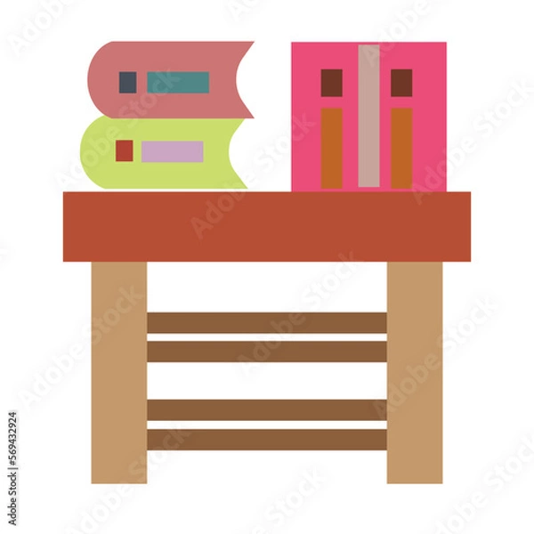 Fototapeta Shelf Flat Icon