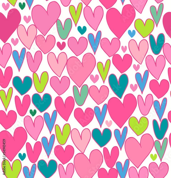 Obraz Endless bright abstract love pattern