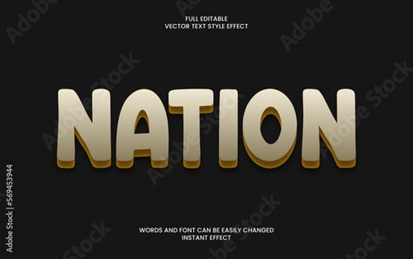 Fototapeta Nation Text Effect 