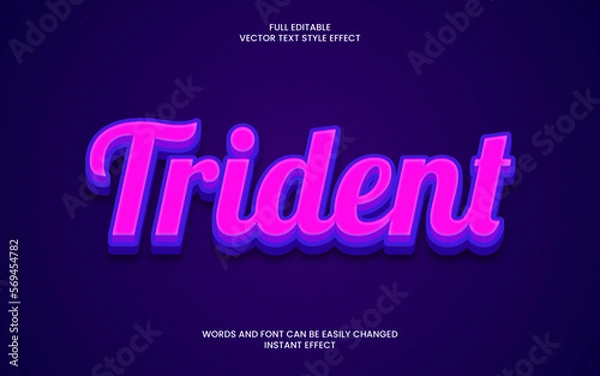 Fototapeta Trident Text Effect 