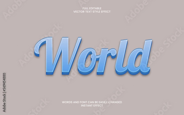 Fototapeta World Text Effect 