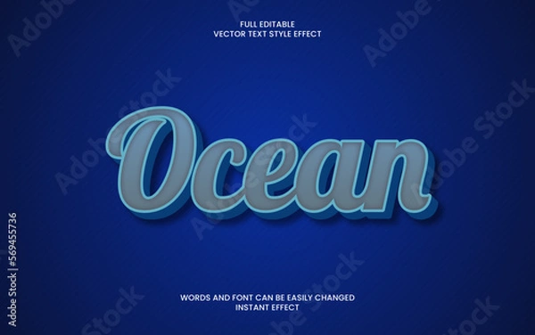 Fototapeta Ocean Text Effect 